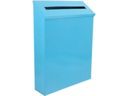 Caixa De Correio Retrô Azul Em Ferro Para Parede, Ideal Para Casa E Jardim.