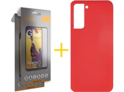 Capa + 2 Películas para Samsung Galaxy S22 Plus 5G ACCETEL Vermelho