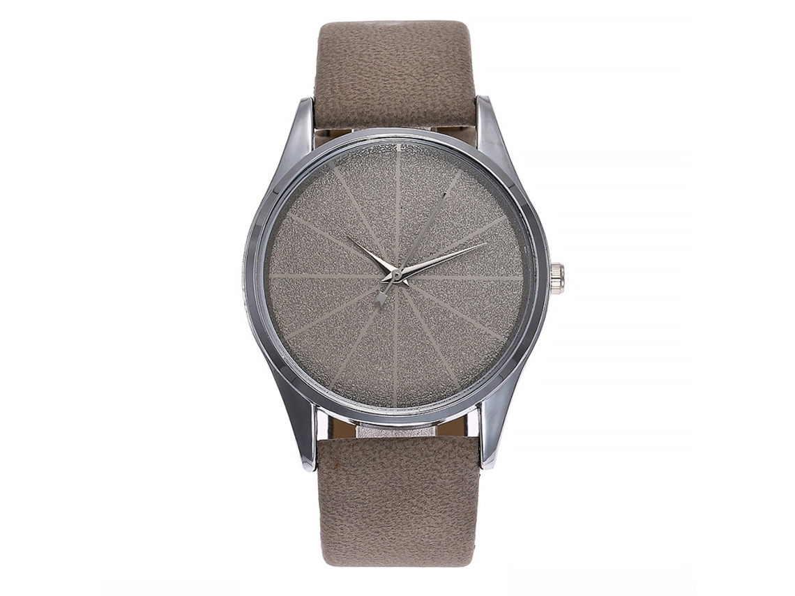 Relógio Feminino Vansvar Pulseira Pu Liga Quartzo Estilo Simples Cinza