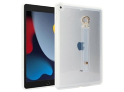Capa Hengrongshen para iPad 10.2 (2020) (2019) Capa de TPU à prova de choque com alça de pulso, transparente (2021)