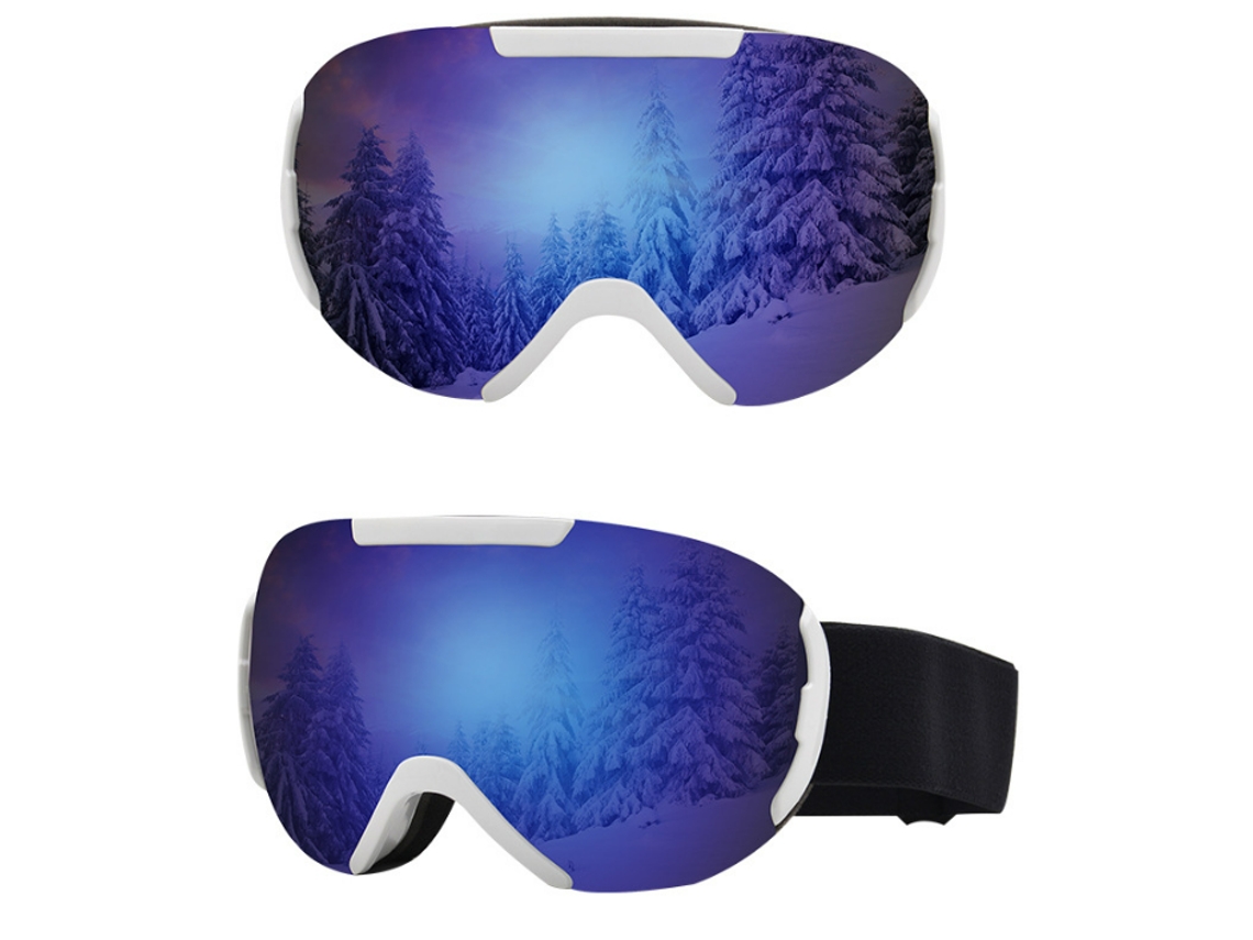 Óculos De Esqui E Snowboard Azuis Com Proteção Uv E Antiembaçante Para Neve Aquaforge