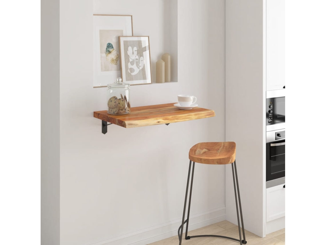 Vidaxl Prateleira De Parede Retangular 60x40x2,5 Cm Acácia Maciça