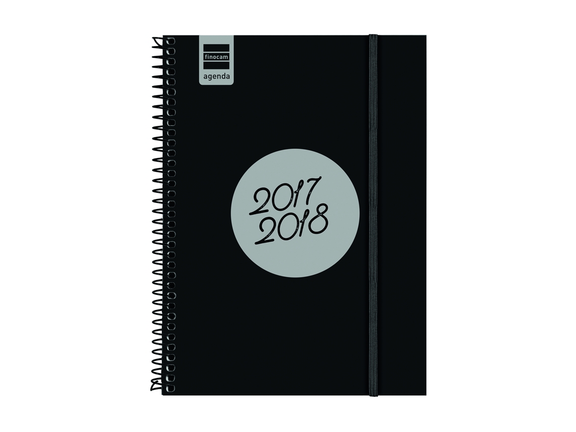 AGENDA ESPIR LABEL E10 SV 17-18 NEGRO