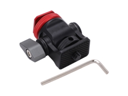 Suporte Para Monitor De Campo Com Rotação 360° E Parafuso 1/4", Suporte Universal Para Câmera Vermelho