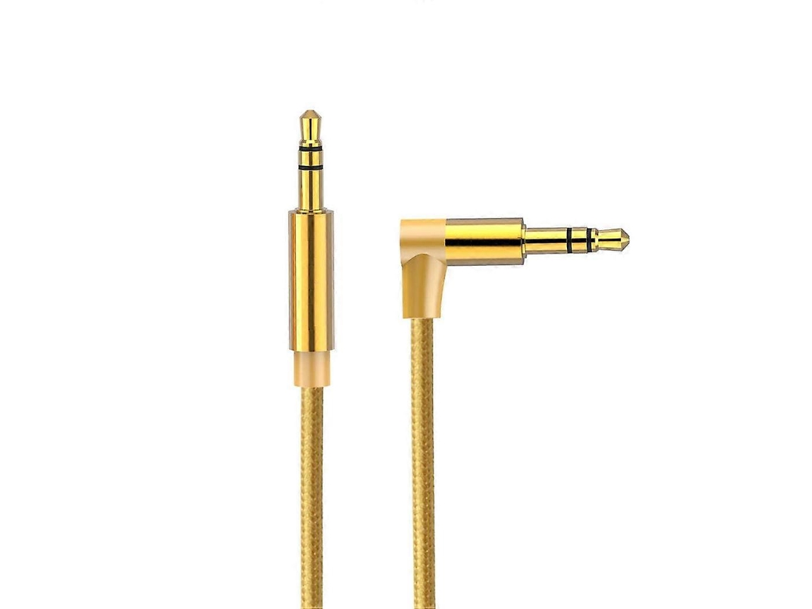 Cabo De Áudio Av01 De 3,5 Mm Macho Para Macho Com Conector Angular, Comprimento 2 M Aquaforge