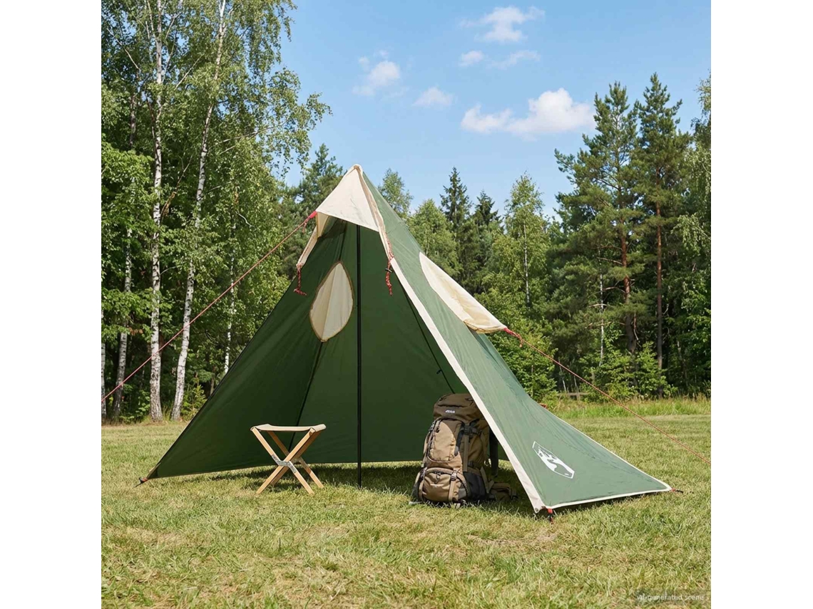 Vidaxl Poncho De Chuva 2 Em 1 Com Capuz 262 X 126 X 130 Cm Verde