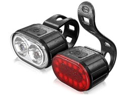 Farol Bicicleta Led Dianteira/traseira Preto Yizhood