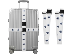 Conjunto De 2 Alças Bagagem Personalizadas Com Estampa Tartarugas Em Aquarela, Com Fivelas Ajustáveis