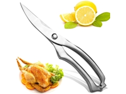Tesoura de cozinha multifuncional Rebe, afiada em aço inoxidável, para frango, carne, ossos, legumes e ervas.