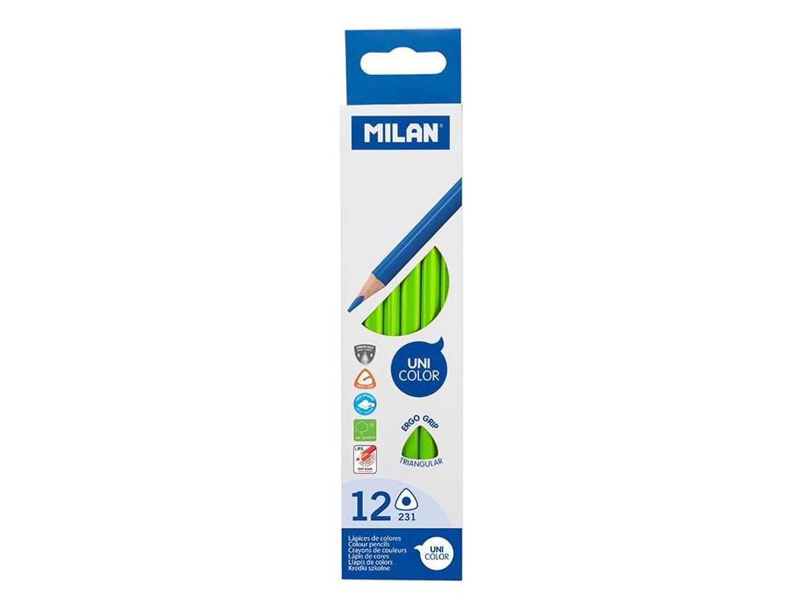 Lápis de Cor Triangulares MILAN Verde Claro
