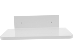 Prateleira De Parede Para Banheiro Angooily Em Abs Branco Com Cantos Arredondados E Design Robusto