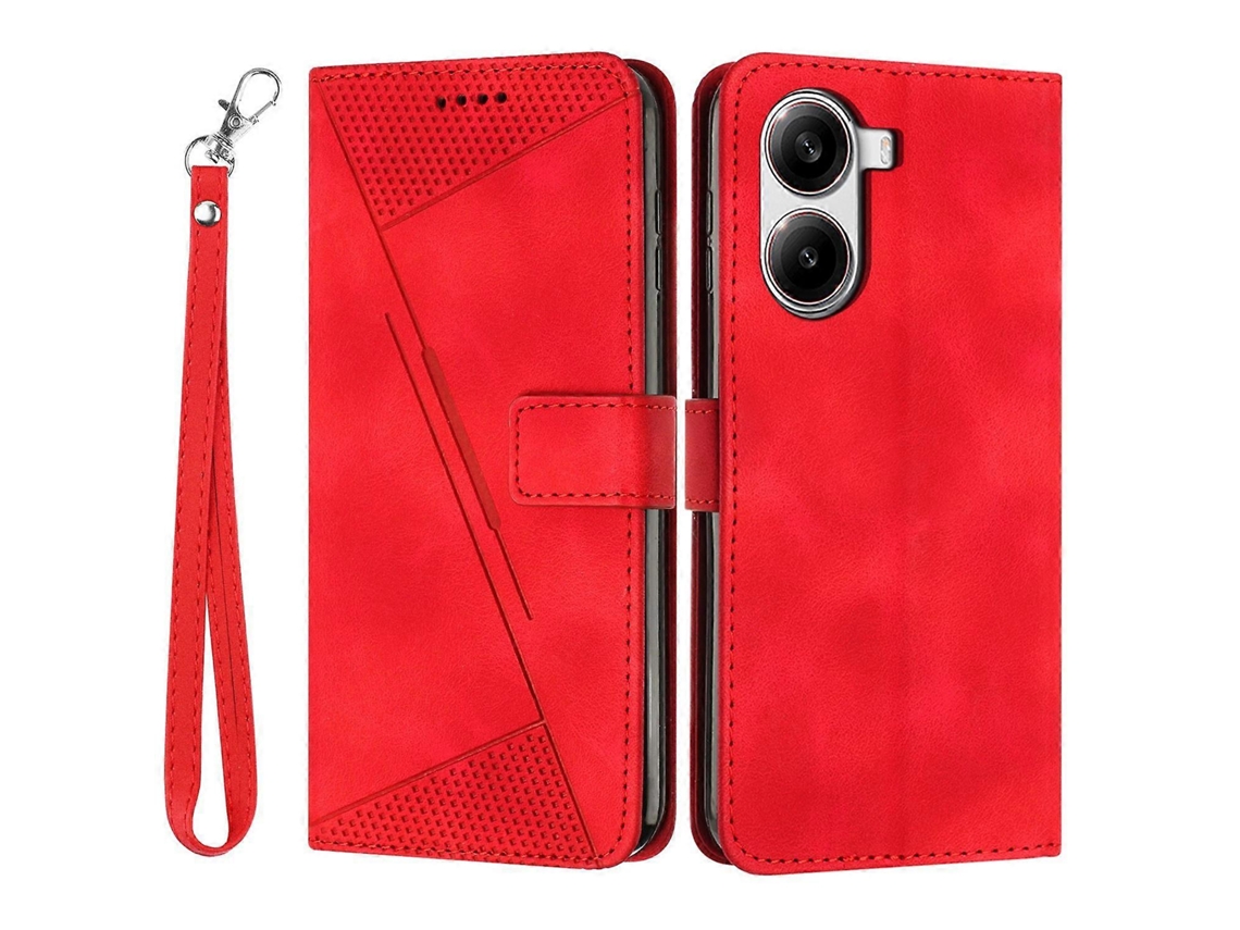 Capa De Couro Com Estampa Triangular Para Xiaomi Redmi Turbo 4 5g/poco X7 Pro 5g