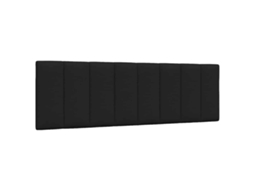 Vidaxl Almofadão De Cabeceira Hanko 160 Cm Tecido Preto