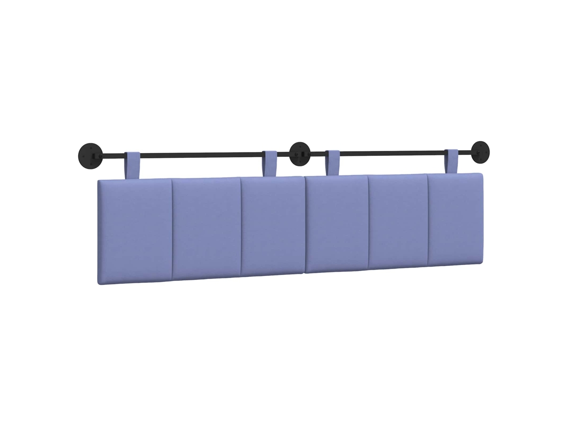 Conjunto 1 Cabeceira Suspensa Vidaxl Azul Veludo (190 X 55 X 5 Cm)
