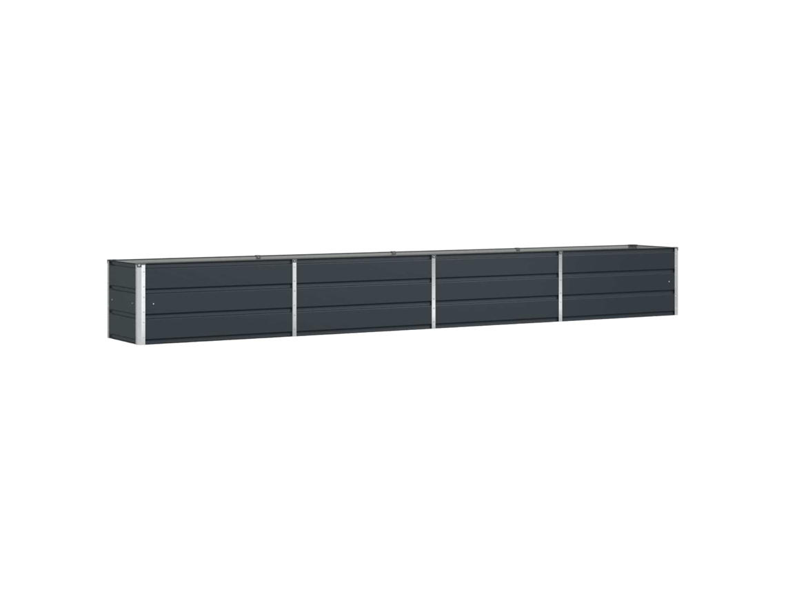 Floreira Antracite 385 X 50 X 45 Cm Aço Galvanizado VIDAXL