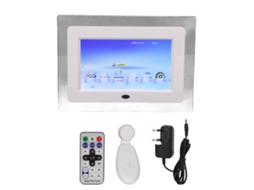 Quadro de fotos digital 7 polegadas Hd controle remoto inteligente tela branco eu plug S/MARCA