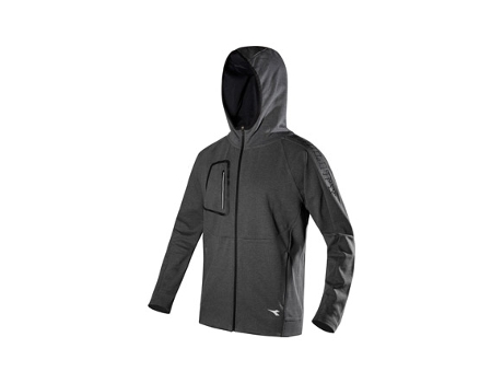 Sudadera Elastica Con Cremallera Gris