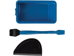 Conjunto De 3 Pincéis Para Madeira, Azul, Individual