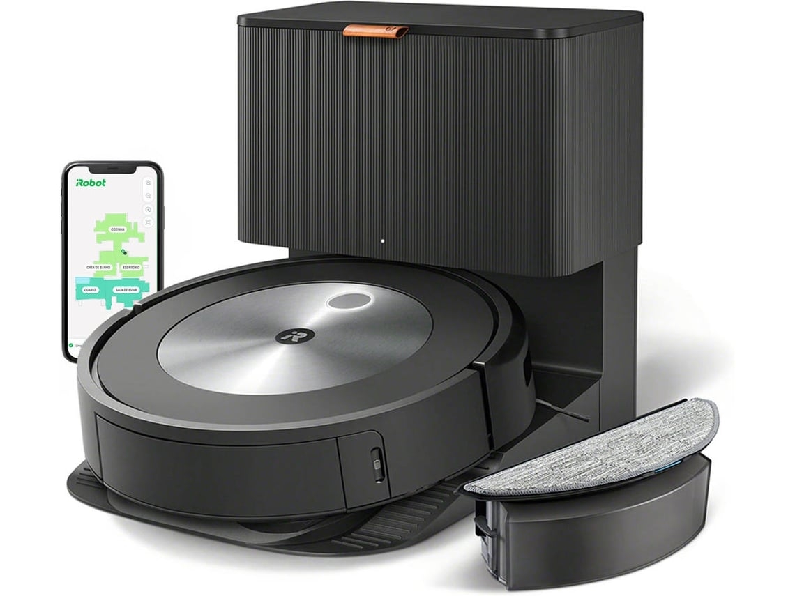 Aspirador Robô IROBOT Roomba Combo J5+ MAX (Outlet Caixa Aberta - 2-em-1 - Grafite)