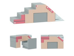 Conjunto de Blocos de Brincadeira Macios para Crianças Pequenas de 2 Peças, Couro Sintético, Espuma, para Escalar, Construir, Brincar, Colorido Ge
