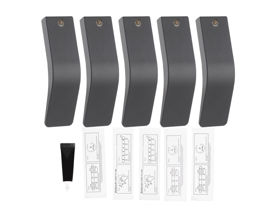 Gancho de Toalha em V Sem Punch 5pcs para Cozinha Banheiro