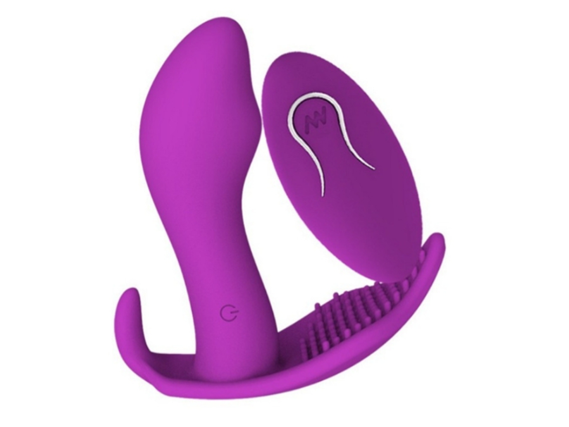 Vibrador Feminino, Vibrador Sem Fio Vestível em Movimento, 10 Modos de Vibração, Carregamento USB À Prova D'Água, Brinquedo Sexual para Casais, Roxo