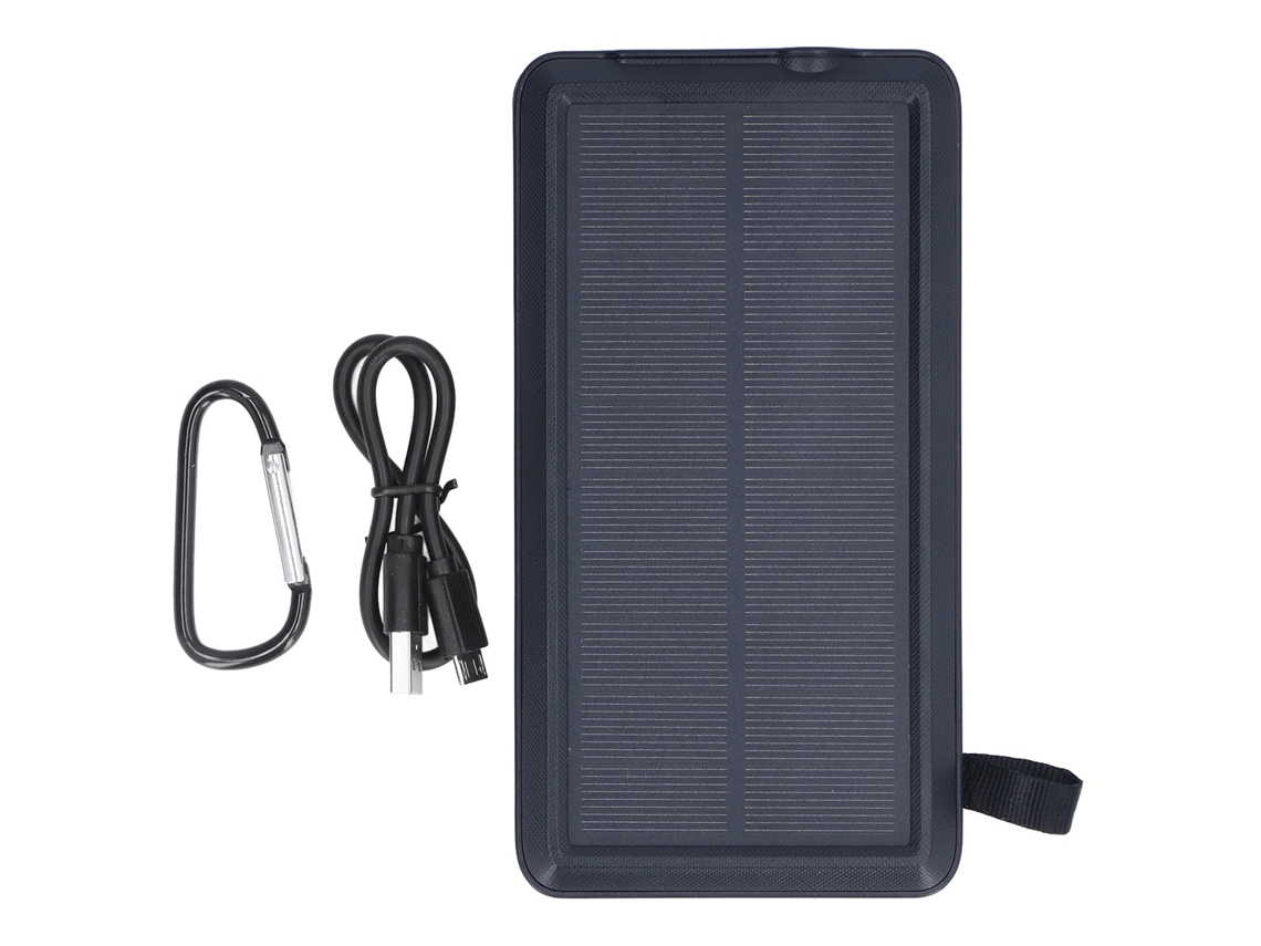 2026 batería Solar Led 30000mah Cargador Portátil com 4 Cabos para Escalada e Montanhismo Preto