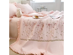Edredom de verão de algodão puro com bordado Tencel, rosa, 200x230cm | S/MARCA
