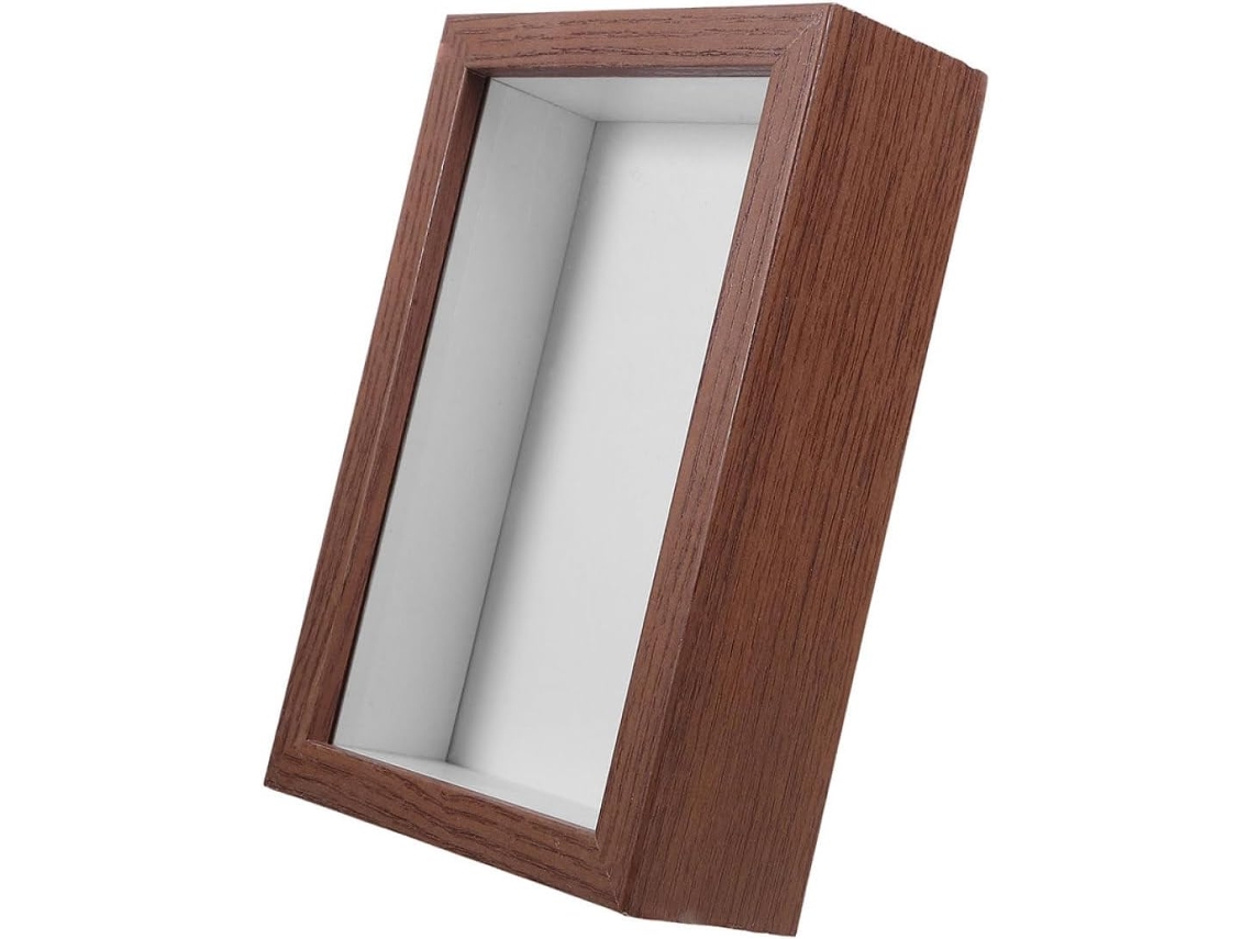 Moldura Madeira Vazada Flores Secas Caixa Armazenamento Elegante Versátil Exibição Decorativa Lembranças GOKOCO