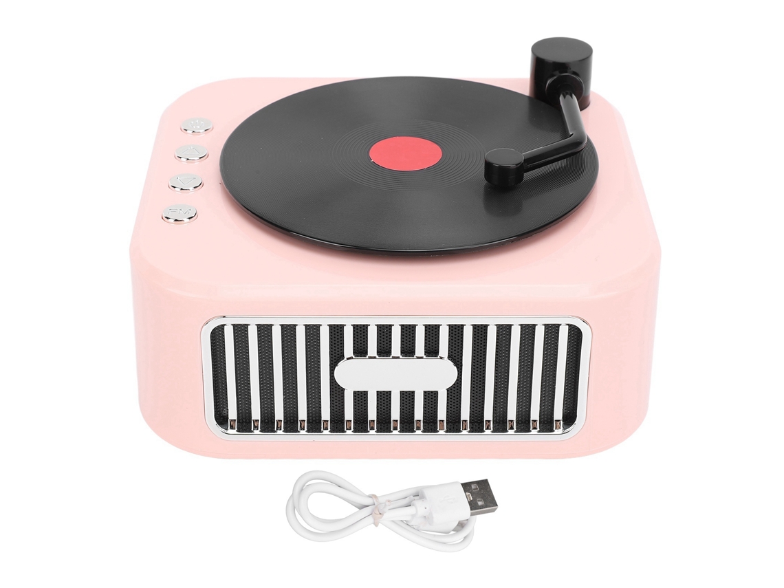 Caixa de Som Bluetooth Portátil, Design Retrô, com Microfone, Slot Tf e Recarregável. EOOCOO