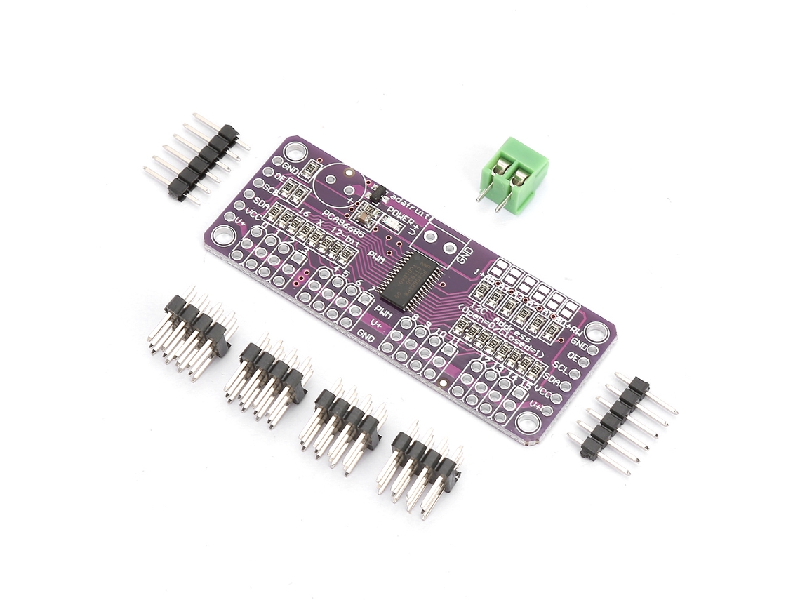Driver De Servo Pwm De 16 Canais 12 Bits Pca9685 Com Interface I2c Para Arduino E Raspberry