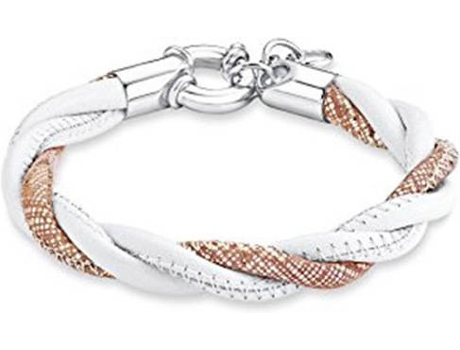 Pulseira S. OLIVER Oliver (Metal e Couro - Branco - 20 cm)