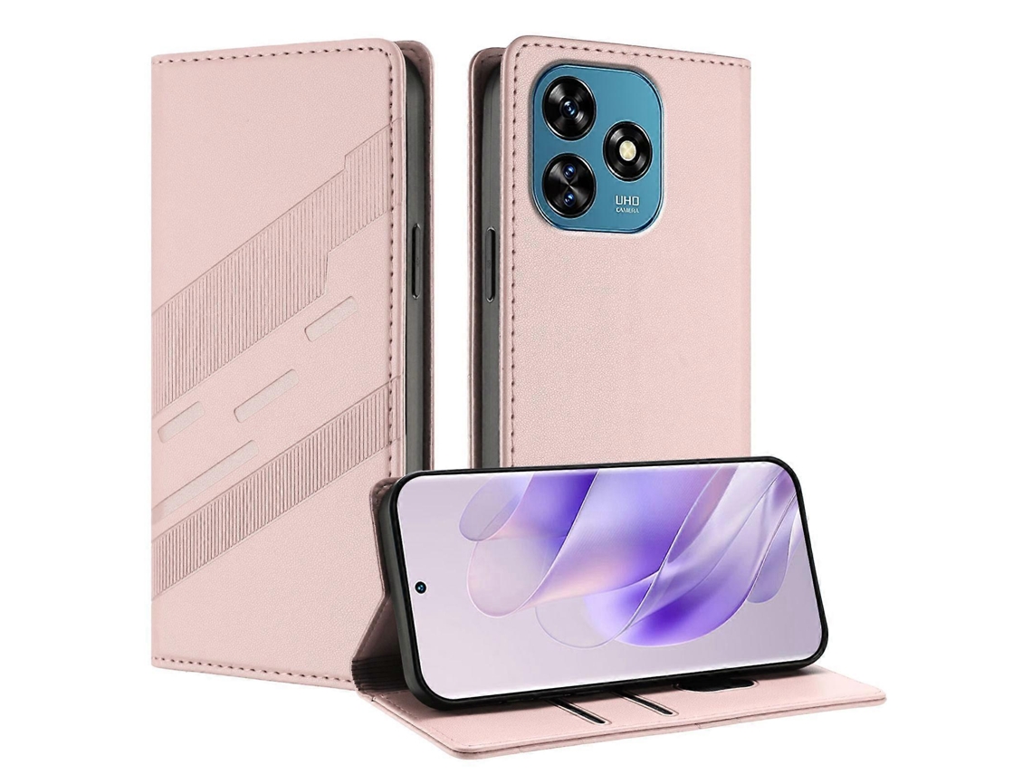 Capa De Celular Retrô De Couro Com Carteira Multifuncional Em Relevo