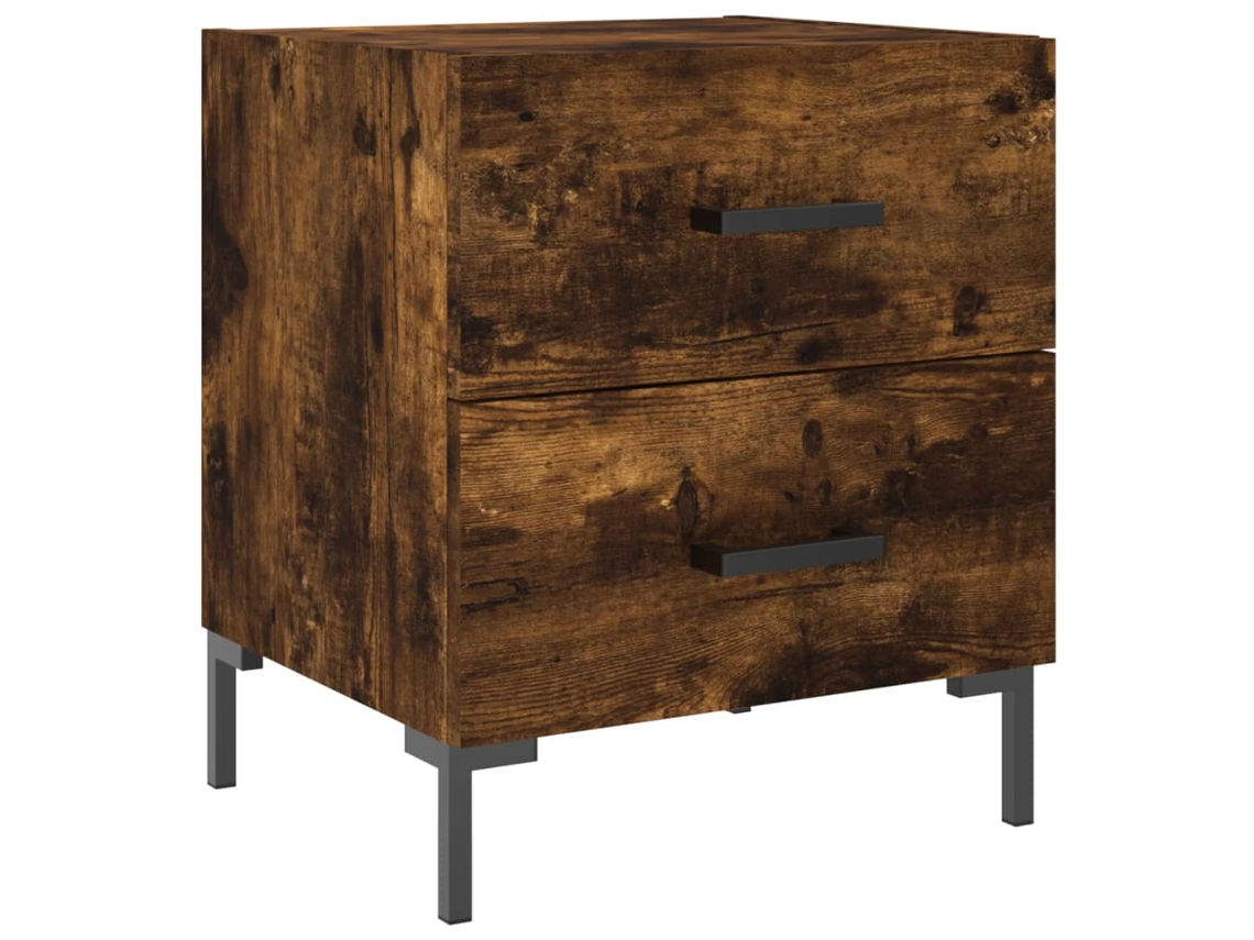 Bedside Cabinet, Bedside Cabinets Vidaxl Marrom Madeira Processada (n/a)