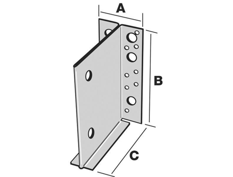 Estribo de Núcleo Interno Simpson A80Xb230Xc130 Espessura 2 Mm Etnm230-130-2 SIMPSON STRONG-TIE