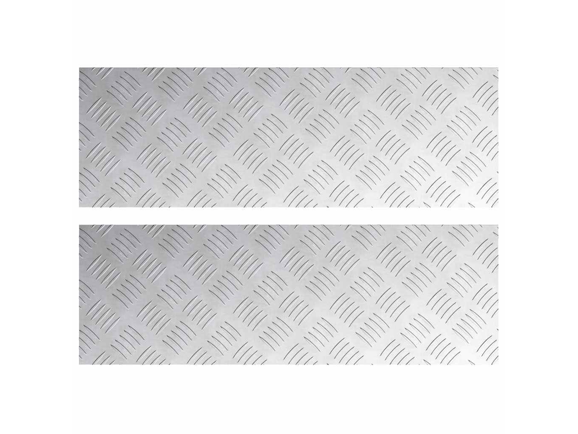 Degrau Retangular 2 Peças Prateado 75 X 25 Cm Alumínio MAISON EXCLUSIVE