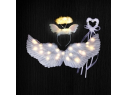 Asas de Anjo com Luzes Led Brancas 65*35cm Amarelo Nova Line