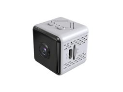 Minicâmera espiã escondida Bestvite, câmera sem fio WiFi HD 1080P com visão noturna e detecção de movimento, branca