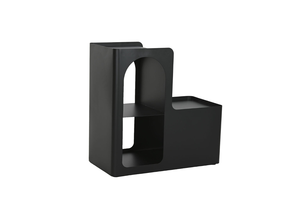Mesa de apoio HOME ESPRIT Preto Metal 60 x 30 x 60 cm