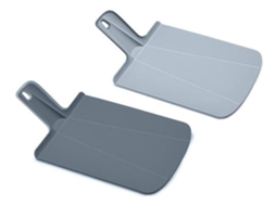 Chop2pot Plus Joseph Joseph Jogo De 2 Tábuas De Cortar Dobráveis Uso Prático Em Cozinha Superfície Anti Cutucas Asas Suaves Cor Azul