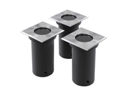 Vidaxl Iluminação De Chão Para Exterior 3 Pcs Quadrado