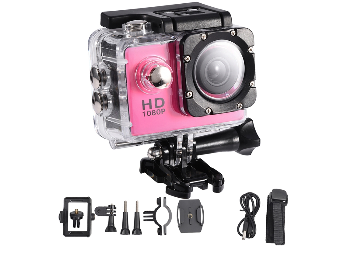 Câmara Deportiva Dv Mini Ação Impermeável Para Ciclismo Ao Ar Livre Camcorder (rosa)