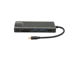 Estação De Docking Multifuncional Usb-c Transmissão De Alta Velocidade 5gbps Carregamento Rápido 4k Pd