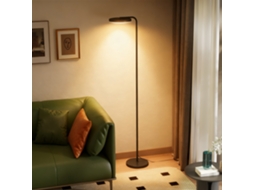 Luminária de Chão com prateleiras, luz regulável, interruptor de pé, portas USB, marrom | CHEZMOI
