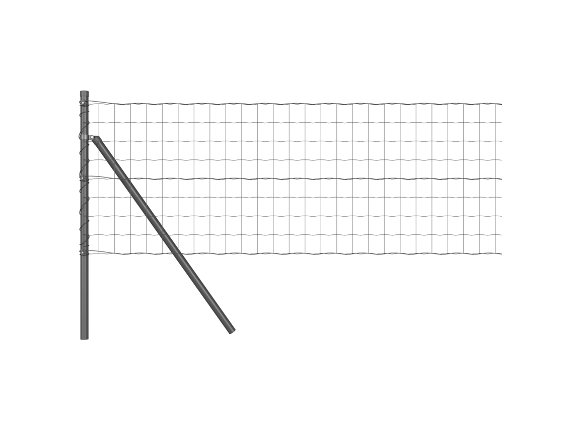 Conjunto 1 Cerca Externa Vidaxl Cinzento Aço (50 X 0,6 M)