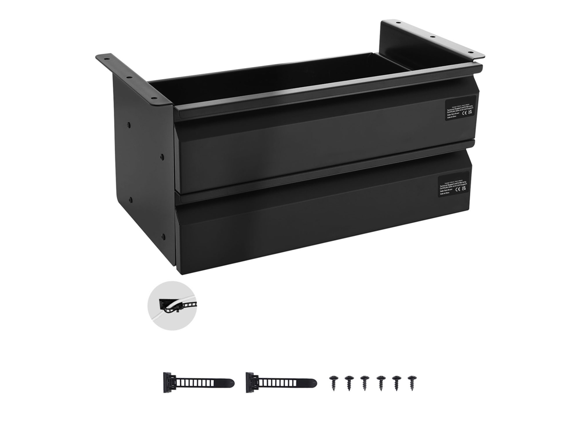 Gavetas Deslizantes Abaixo da Escrivaninha 2 Camadas Gaveta Extraível Montada Mesa Organizador de Armazenamento Oculto para Escritório, Casa, Oficina,
