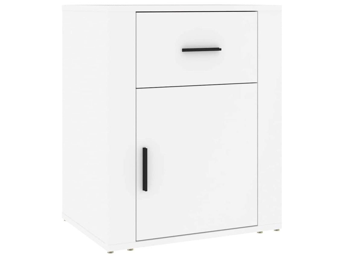 Bedside Cabinet, Bedside Cabinets Vidaxl Branco Madeira Processada (n/a)