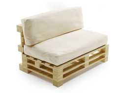 Almofada Amovível Para Paletes Conjunto Poliéster Bananair 120x80cm/120x40cm Bege