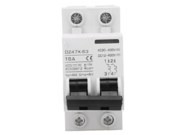 Disyuntor de Circuito Mini 2p Ca/cc 16a 4000a 400v Capacidad de Interrupción Pa66 Pequeño