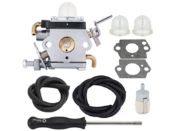 Carburetor With Gasket, Fuel Line, And Spark Plug For Husqvarna 122ld And 122c Trimmers. Replaces Part Numbers 581734301 And 574386701.